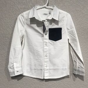 IKKS new white button down shirt - size 3T